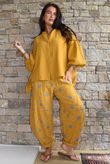 Hush Pillow Cotton Spot On Classic Barrel Pant Mustard